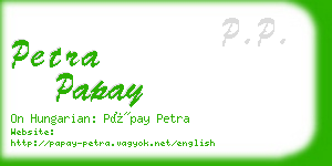petra papay business card